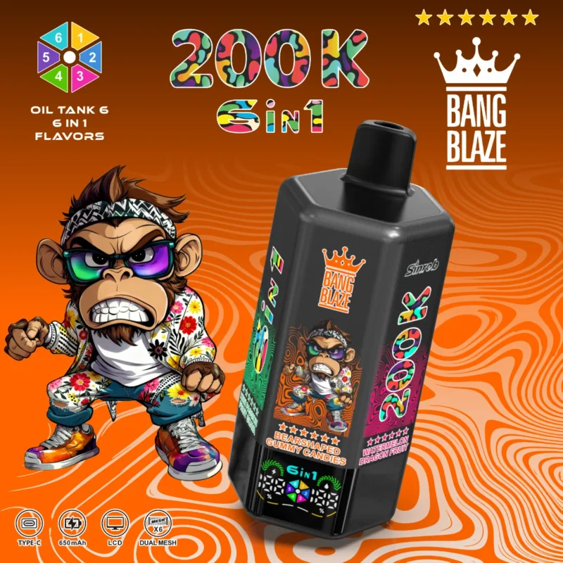 dh-vape-eu-warehouse-bang-blaze-200k-puff-200000-ananas-eis-kiwi-passionsfrucht-guavabär-förmige-gummibonbons-wassermelone-drachenfrucht-pfirsich-mango-wassermelone-blaubeere-cranberry-kirsche