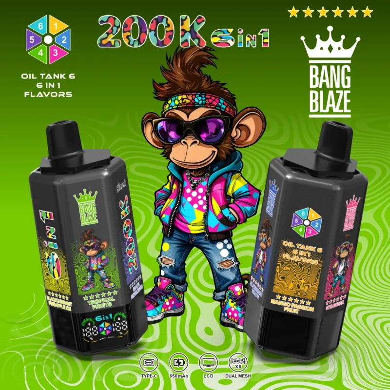 dh-vape-eu-warehouse-bang-blaze-200k-puff-200000-strawber-schwarze-johannisbeere-ananas-eis-tropische-früchte-traube-blasen-gummi-blaubeere-traube-mango-passionsfrucht